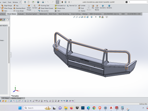 LANDCRUISER 78 79 BULLBAR FRONT BUMPER Modèle 3D