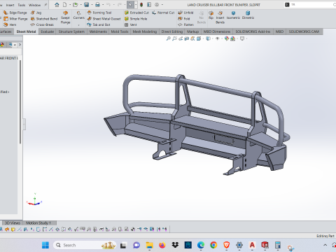 LANDCRUISER 78 79 BULLBAR FRONT BUMPER Modèle 3D