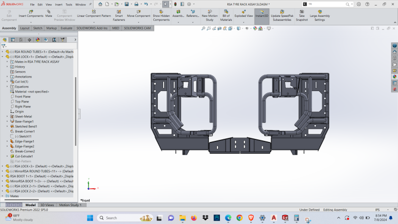 LANDCRUISER 78 79 REAR BUMPER TIRE RACK TYRE RACK 3D Model .c4d .max .obj .3ds .fbx .stl .blend 