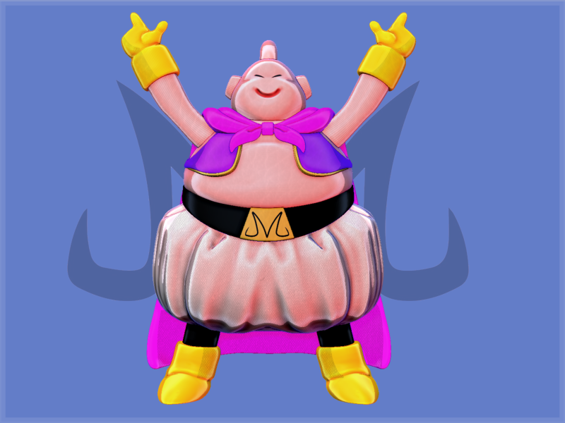 Majiin Bu Dragon Ball Z Junsui Aku Fat 3D 打印模型 .c4d .max .obj .3ds .fbx .stl .blend 