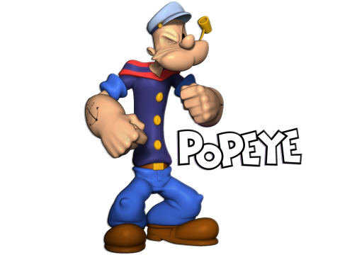 Popeye the Sailor Man Braccio di Ferro 3D Print Model