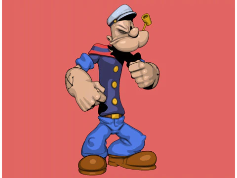 Popeye the Sailor Man Braccio di Ferro 3D Print Model