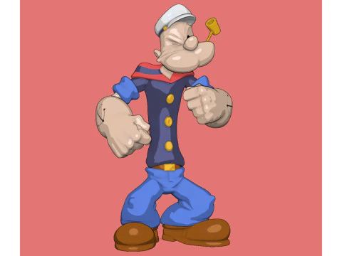 Popeye the Sailor Man Braccio di Ferro 3D Print Model