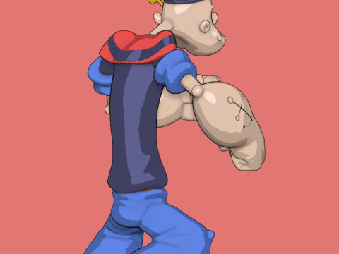 Popeye the Sailor Man Braccio di Ferro 3D-Druckmodell