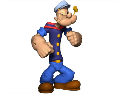 Popeye the Sailor Man Braccio di Ferro 3D Print Model