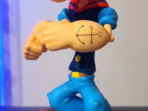 Popeye the Sailor Man Braccio di Ferro 3D Print Model