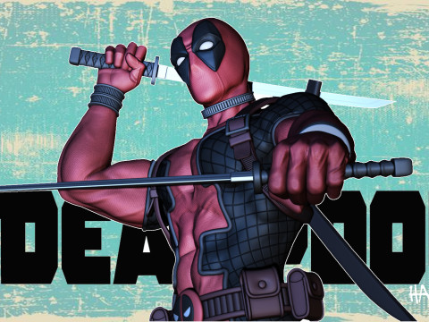 Deadpool 3D-Druckmodell