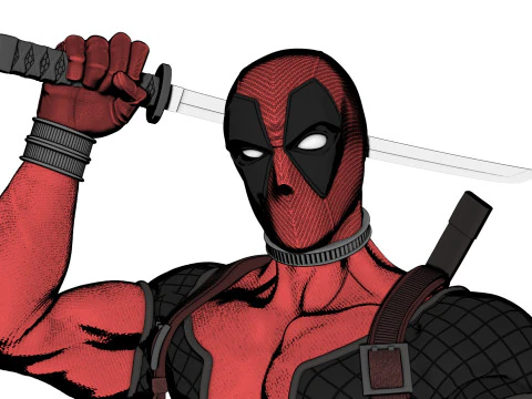 Deadpool 3D Print Model