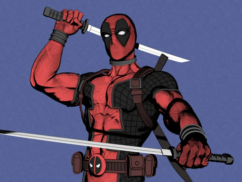 Deadpool 3D Print Model