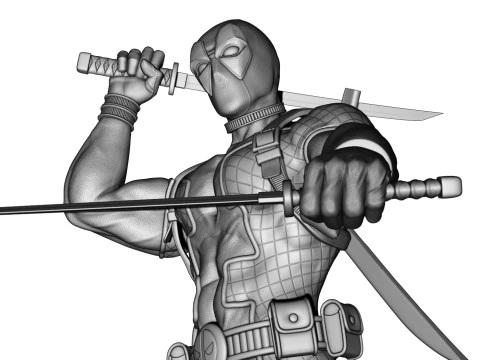 Deadpool 3D Print Model