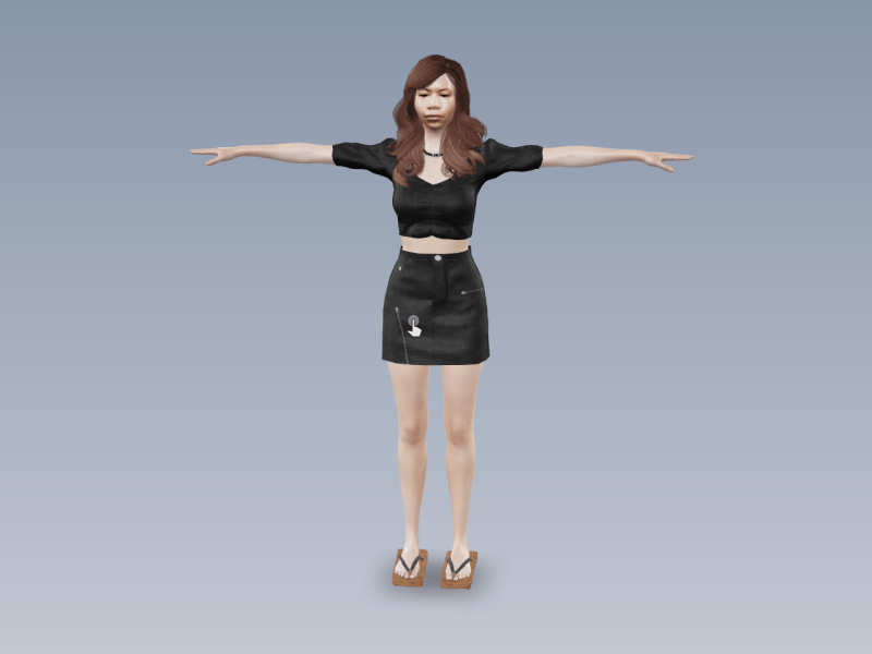 Sister lingling 3D 모델 .c4d .max .obj .3ds .fbx .stl .blend 