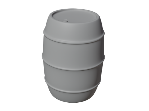 6 piece barrel Modelo 3D