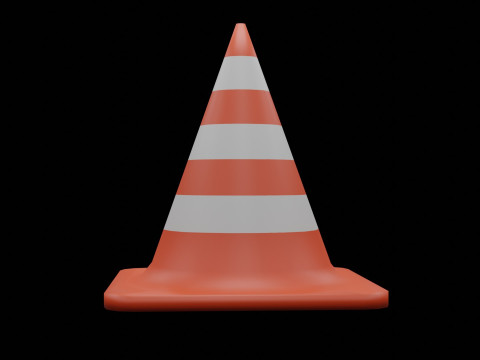 Traffic cone Low-poly 3D Модель