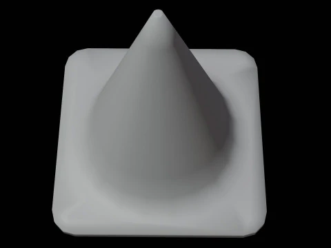 Stożek drogowy Low-poly Model 3D