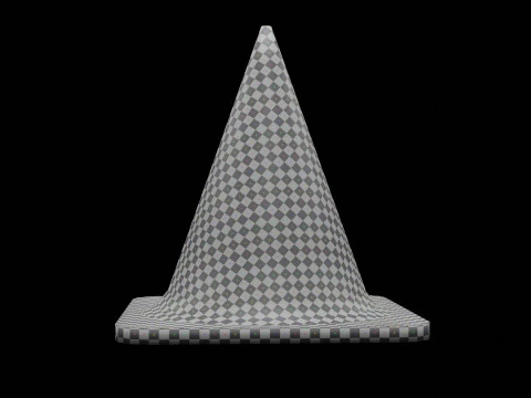 Stożek drogowy Low-poly Model 3D