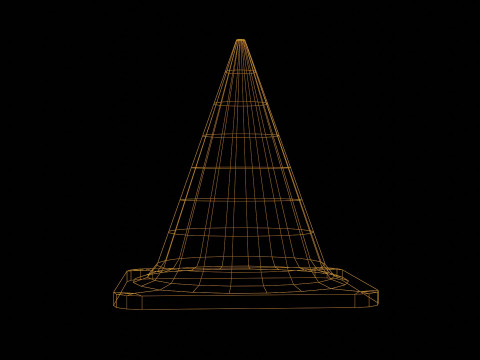 Traffic cone Low-poly 3D Модель