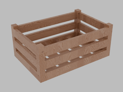 Wooden box 3D 모델