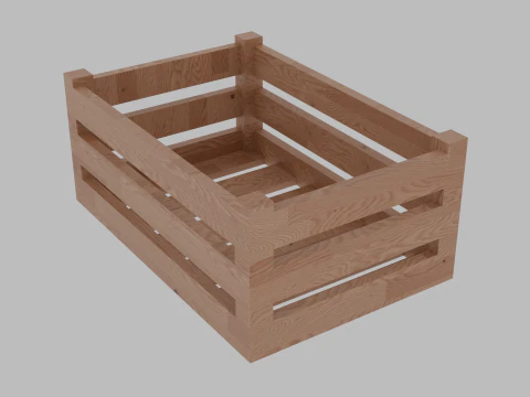 Holzkiste 3D Modell