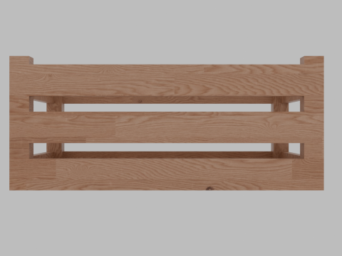 Wooden box 3Dモデル