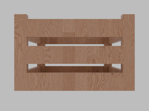 Wooden box 3Dモデル