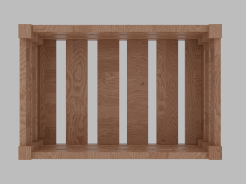 Wooden box 3Dモデル