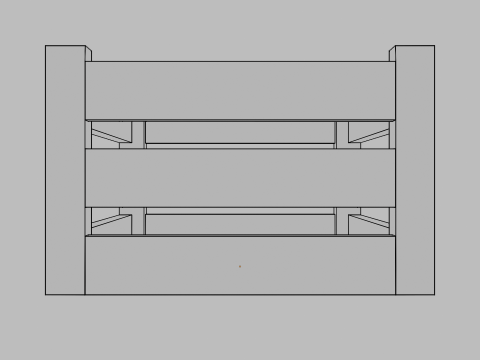 Wooden box 3Dモデル