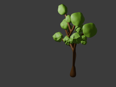 Low poly tree Modelo 3D