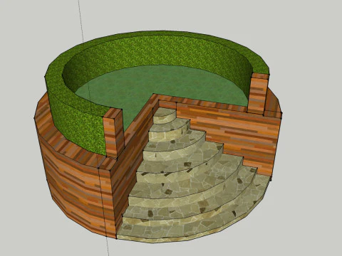 Round steps 3D Model