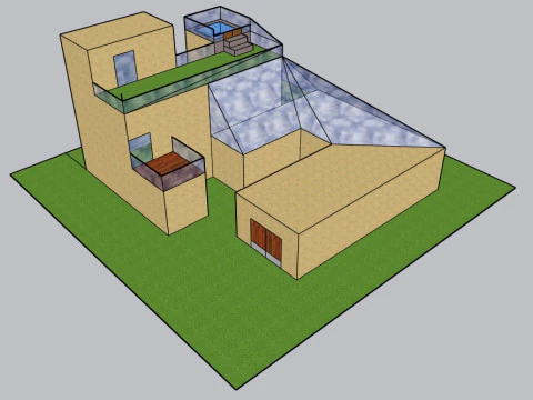Modernes Herrenhaus 3D Modell