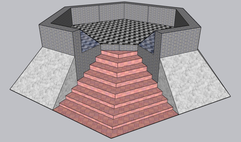 Outdoor kitchen 3D Model .c4d .max .obj .3ds .fbx .stl .blend