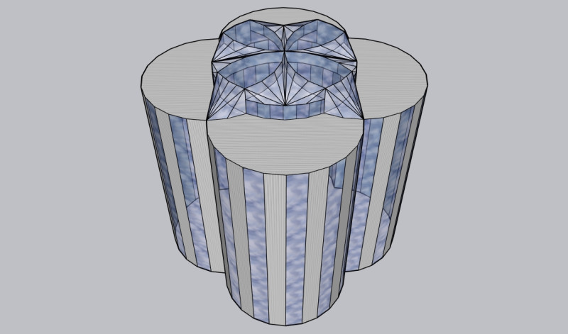 The high curve building Modelo 3D .c4d .max .obj .3ds .fbx .stl .blend 