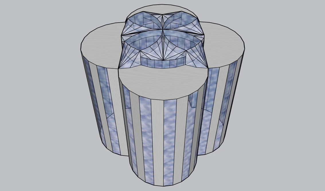 The high curve building 3D Model .c4d .max .obj .3ds .fbx .stl .blend