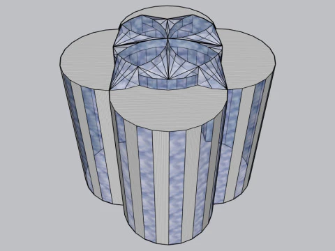 The high curve building 3D Model