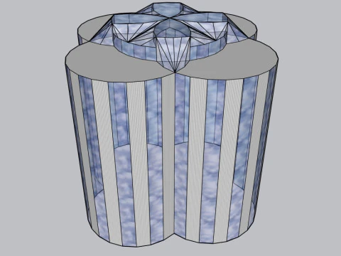 The high curve building 3D Model