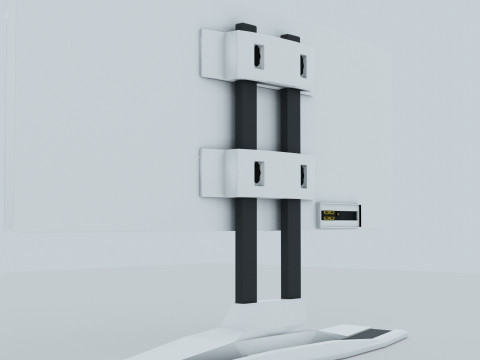 Height-adjustable gaming monitor Modello 3D