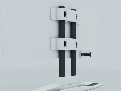 Height-adjustable gaming monitor 3D Model