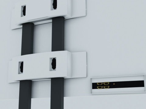 Height-adjustable gaming monitor Modello 3D