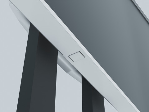 Height-adjustable gaming monitor Modello 3D