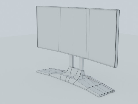Height-adjustable gaming monitor Modello 3D
