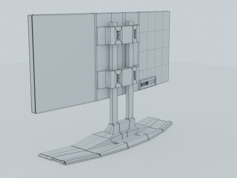 Height-adjustable gaming monitor Modello 3D