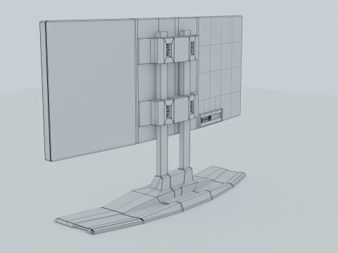 Height-adjustable gaming monitor 3D Model