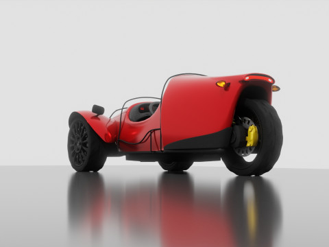 Inverted tricycle electric vehicle Modelo 3D