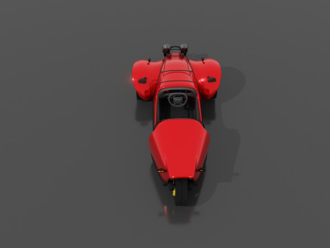 Inverted tricycle electric vehicle Modelo 3D