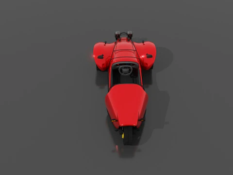 Inverted tricycle electric vehicle 3D Model
