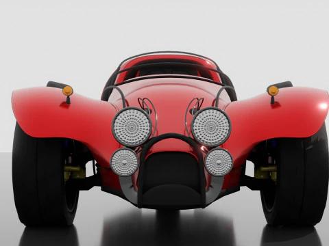 Inverted tricycle electric vehicle 3D Model