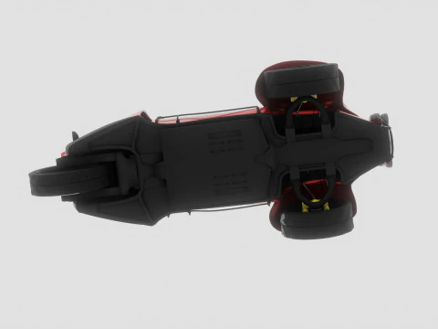 Inverted tricycle electric vehicle 3D Model