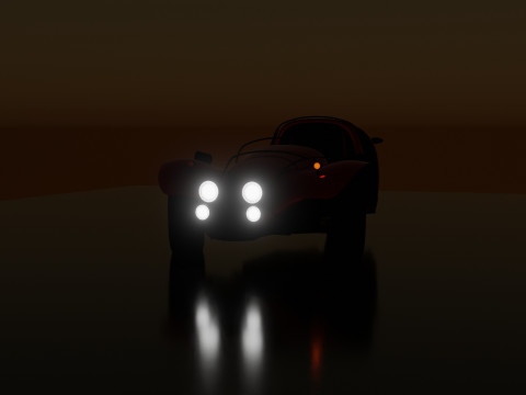 Inverted tricycle electric vehicle Modelo 3D