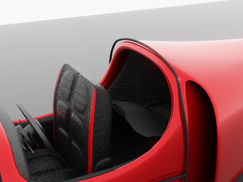 Inverted tricycle electric vehicle Modelo 3D