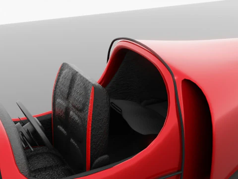 Inverted tricycle electric vehicle 3D Model