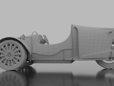 Inverted tricycle electric vehicle 3D Model